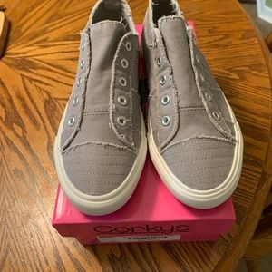 Corky’s grey sneakers size 8. New, never worn.